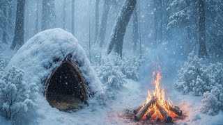 2 Days Trapped in Snow and Rain Without a Tent – Extreme Winter Survival Camping (OF/ -14°C)