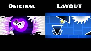 Original vs Layout | "iSpyWithMyLittleEye" by Voxicat | Geometry Dash 2.1