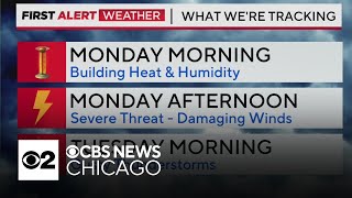 Storms to move into Chicago area Monday afternoon