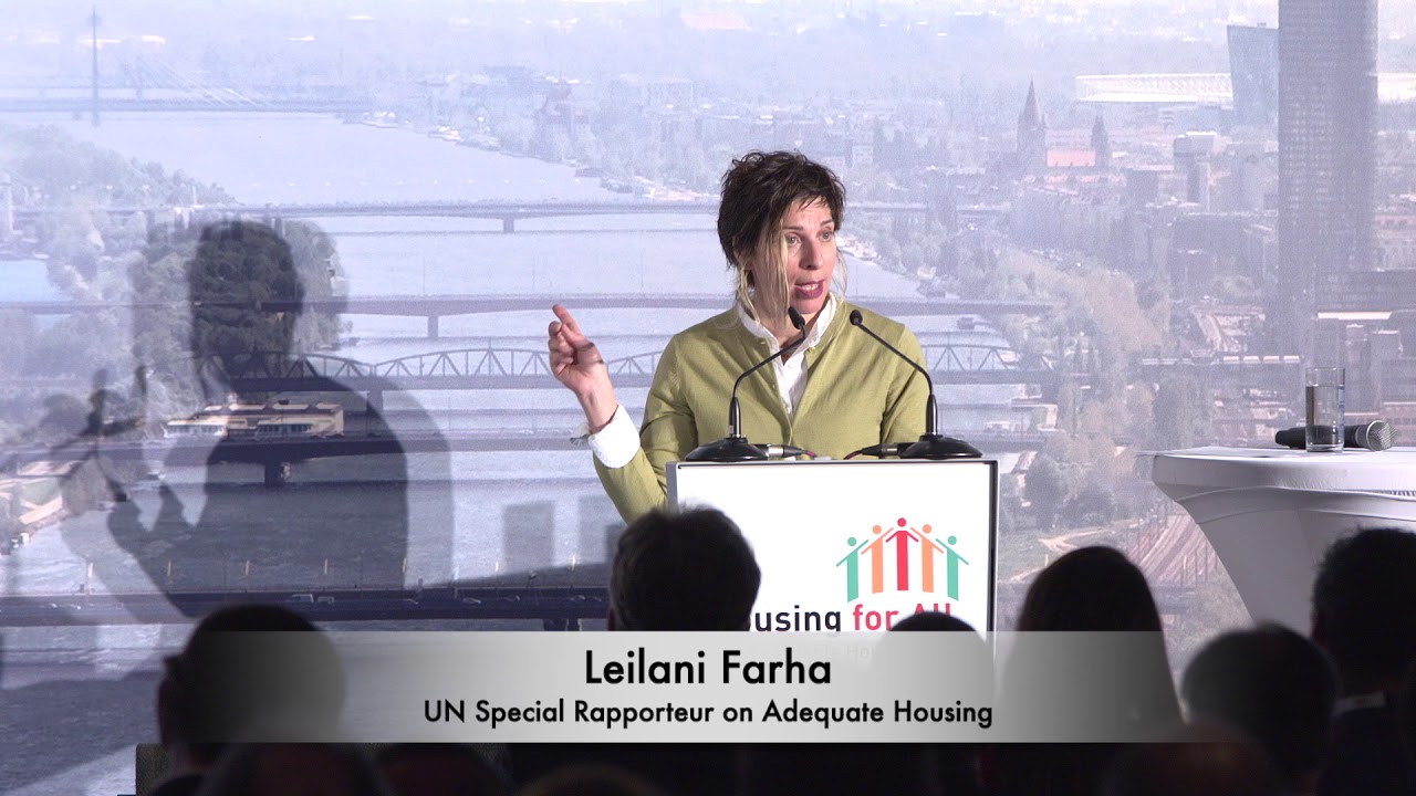 Housing For All - Keynote, Leilani Farha, UN Special Rapporteur On ...