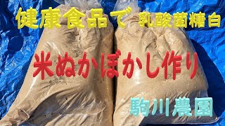 健康食品で乳酸菌ぼかしづくり　駒川農園　25.1.25