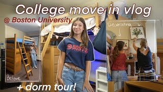 COLLEGE MOVE-IN VLOG ✨ @ Boston University *Freshman Year* || The Towers
