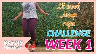 12 Week Jump Rope Challenge | Week 1 | Weight Loss Transformation | Babzie Lifestyle