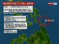 NTVL: Surigao del Norte, niyanig ng magnitude 6.2 na lindol