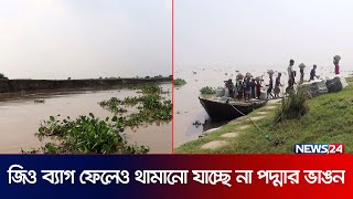 পদ্মা নদী ভেঙ্গে নিয়ে যাচ্ছে বাংলাদেশি ভূখন্ড! | Kushtia News | Padma River Erosion | News24