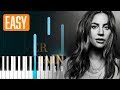 Lady Gaga - I'll Never Love Again (A Star Is Born) 100% EASY PIANO TUTORIAL