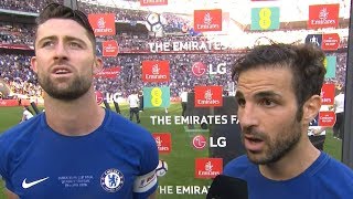 Chelsea 1-0 Manchester United - Gary Cahill & Cesc Fabregas Post Match Interview - FA Cup Final