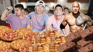 THE ROCK'S 14,000 CALORIE CHEAT MEAL CHALLENGE!