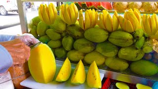 Yellow Watermelon, Mango, Green Banana, & More! Amazing Fruit Cutting Skills - Cambodian Street Food