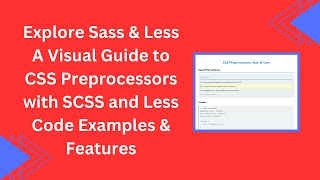 🎨 Sass vs Less Explained with Interactive Examples | CSS Preprocessors Tutorial 👨💻✨