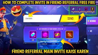 how to invite friend referral event free fire new event ff friend referral me invite kaise kare