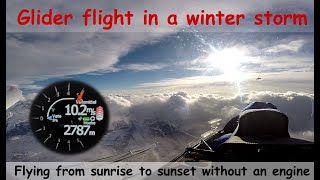 Glider flight in a winter storm: high altitudes \u0026 low temperatures