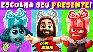 🎁😇🙏 ESCOLHA SEU PRESENTE DIVERTIDA MENTE 2 ✝️ ESPECIAL JESUS CRISTO 🌈 #dinoquiztopia #quiz