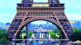 Paris In 4K By Drone | City Of Love | Eiffel Tower | Relaxation Music | Serene Relaxation