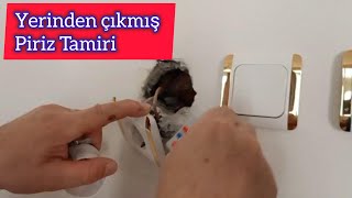 Yerinden çıkan priz tamiri | Kırılmış Piriz Kasası Tamiri