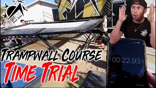 THE ULTIMATE TRAMPWALL SPEED OBSTACLE COURSE TIME TRIAL - @offaxisacrobatics  Workshop and Race