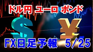 FXデイリー日足予報　　　2023年5月25日　   Daily Forex Forecasts , Tecnical Analysis and Signals