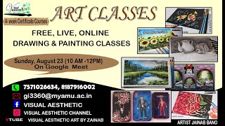 Online art classes , Drawing and painting courses || 4 week certificate course ||