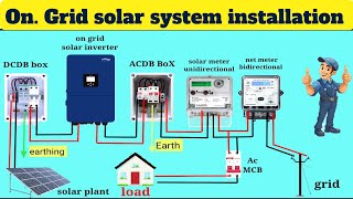 On grid solar system wiring/on grid solar system complete installation/on grid solar system setup