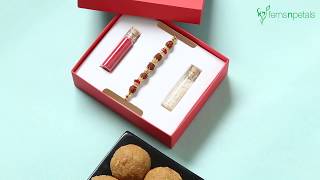 Divine Rudraksha Rakhi Combo By Ferns N Petals