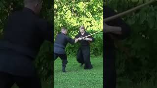 NINJA FIGHTING TECHNIQUE 🥷🏻 Ninjato Training: Tomo Ryu Tojutsu Jissen Gata Ni #Shorts
