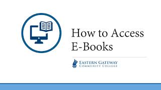 EGCC Library Tutorial - Two methods for finding eBooks