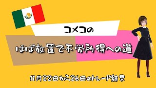 【実況１：11月22日〜26日のメキシコペソトレード】ほぼ放置で不労所得への道