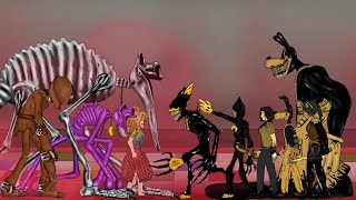 Catnap, Dogday, Miss Delight vs Bendy and the Dark Revival team. Animation  Part