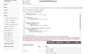 NPTL Programming in JAVA Week 4.Programming assignment: Q3.