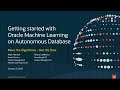 Getting started with Oracle Machine Learning on Autonomous Database