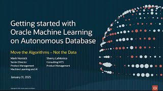 Getting started with Oracle Machine Learning on Autonomous Database