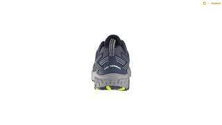 New Balance Men's MT410v5 Cushioning Trail Running Shoe, Navy/Yelow, 16 D US