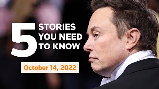 October 14, 2022: Trump subpoenaed, Ukraine, Georgia, Elon Musk, new Jan. 6 video