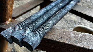 Making a Twisted Damascus Chef Knife (Shop sounds, ASMR)