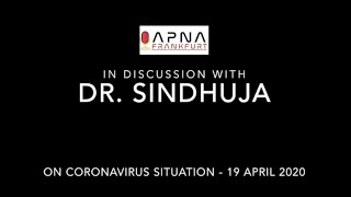 Interview with Dr Sindhuja - Surgeon in Munich 19Apr2020