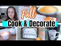 IMPOSSIBLE PUMPKIN PIE & INSTANT POT SPAGHETTI  FALL DECORATE & COOK WITH ME