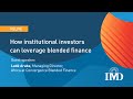 How institutional investors can leverage blended finance?