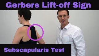 Gerber's lift-off sign of the shoulder for rotator cuff tear