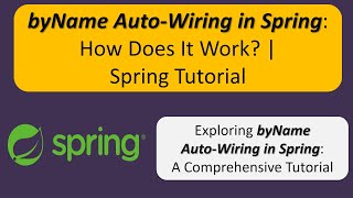 byName Auto-Wiring in Spring: How Does It Work? | Spring Framework Tutorial | Spring Tutorial