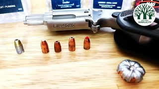 Folding Revolver North American Arms 22MAG ballistics gel test