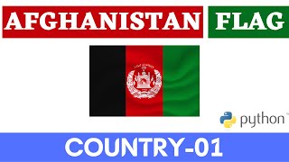 Afghanistan flag drawing using python | #code_gyani