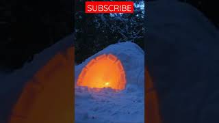 Only overnight in Snow shelter /IGLOO Winther BUSHCRAFT camping