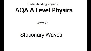 AQA A Level Physics: Stationary Waves