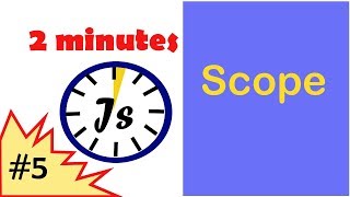Javascript for beginners in 2 minutes #5 - Scope