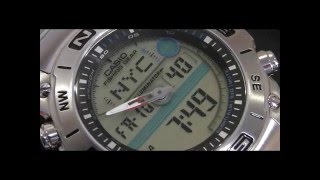 2S Time - CASIO AMW 702D 7A Fishing Gear Thermometer Moon Watch