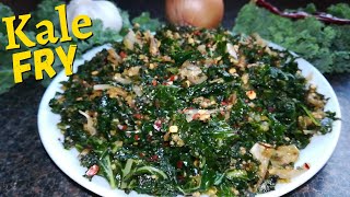 Kale Stir-fry with Garlic and chilli/simple-ஆன Kale பொரியல் super-ஆன taste-ல்/Healthy Kale recipe