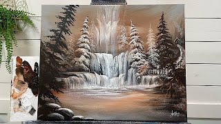 How To Paint a Landscape In Sepia / Limited Palette 🎨 ACRYLIC PAINTING Tutorial