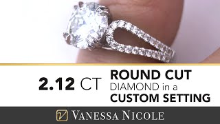 2 Carat Round Solitaire Ring | Split Shank Round Cut Engagement Ring