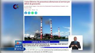 Pronostica Unión Eléctrica disponibilidad de 2 513 megawatt para el horario pico en Cuba