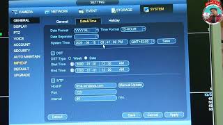 طريقه ضبط الوقت في كاميرات المراقبه